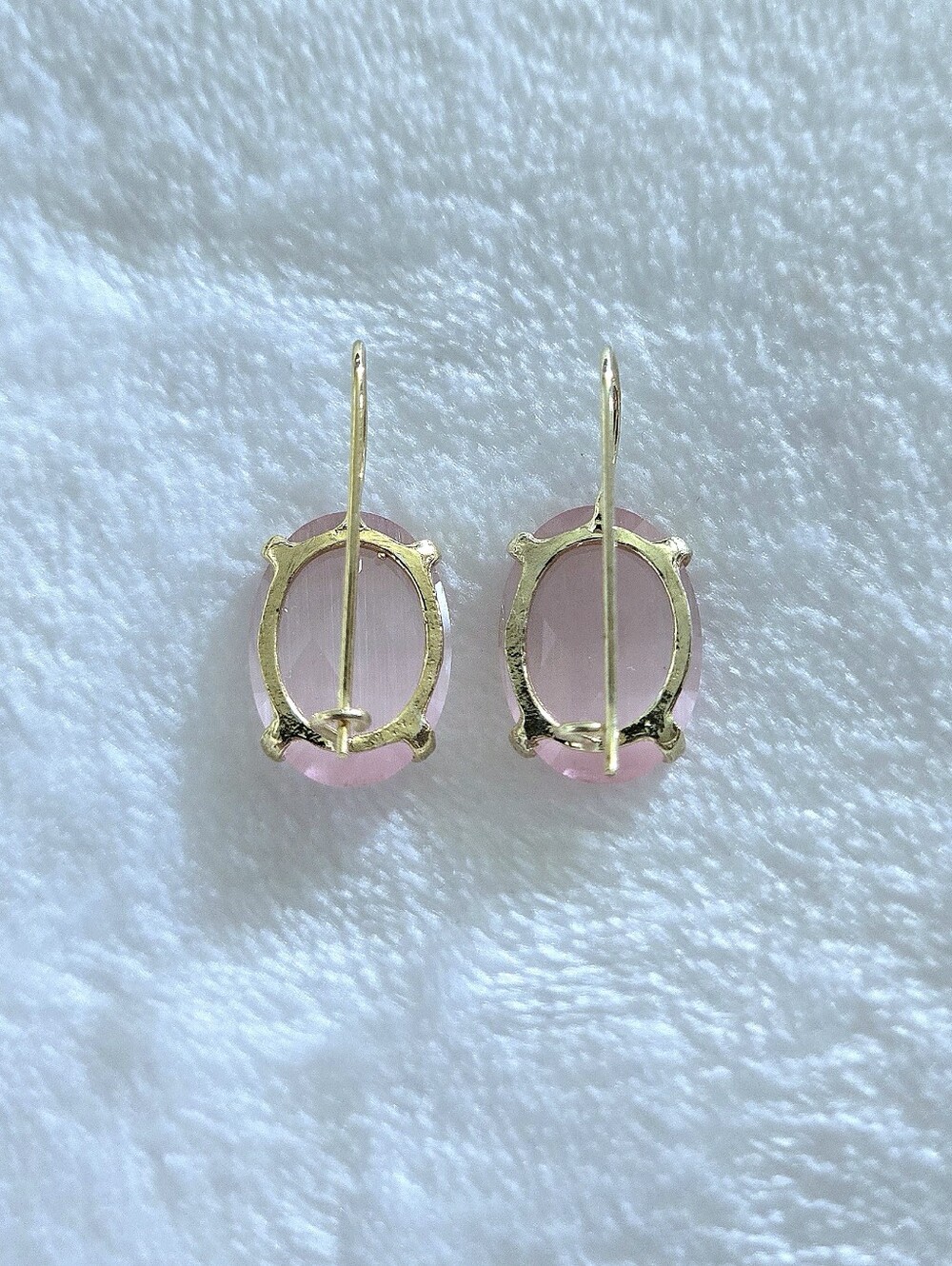 Raizes Natural Rose🌹 Quartz Earrings - Picture 10 of 16